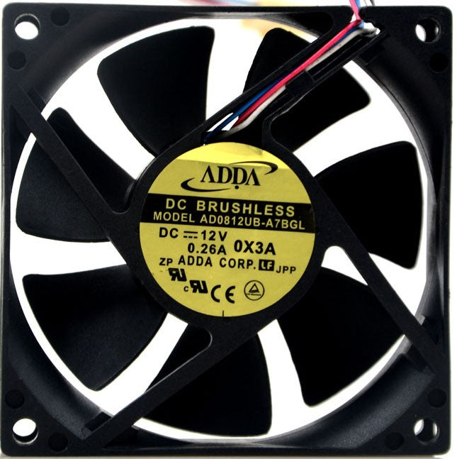 ADDA AD0812UB-A7BGL 12V 0.26A 4wires Cooling Fan ADDA AD0812UB-A7BGL 12V 0.26A 4wires Cooling Fan